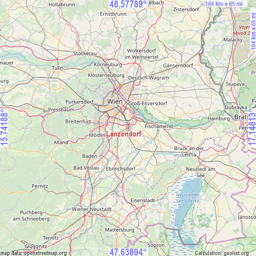 Lanzendorf on map