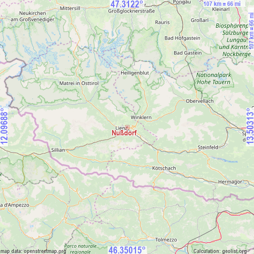 Nußdorf on map