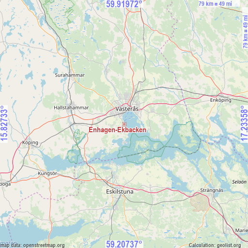 Enhagen-Ekbacken on map