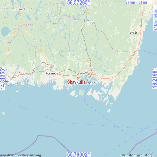 Skavkulla on map