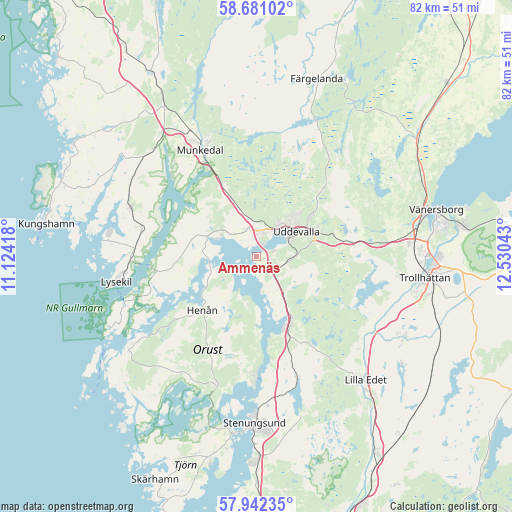 Ammenäs on map