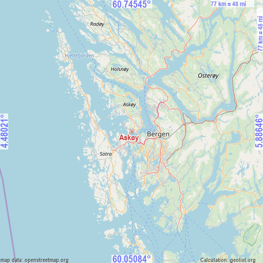 Askøy on map
