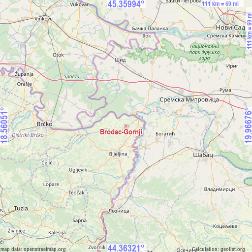 Brodac-Gornji on map