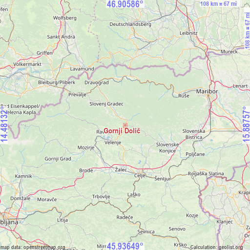 Gornji Dolič on map