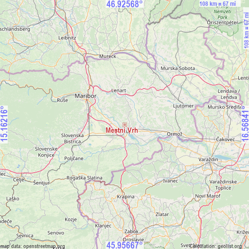 Mestni Vrh on map