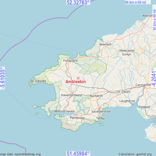 Ambleston on map