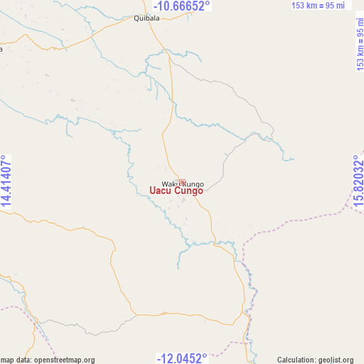 Uacu Cungo on map