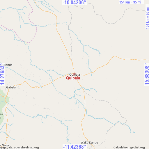 Quibala on map