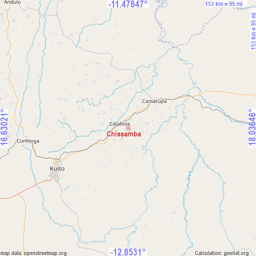 Chissamba on map
