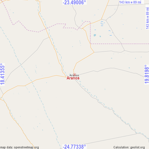 Aranos on map