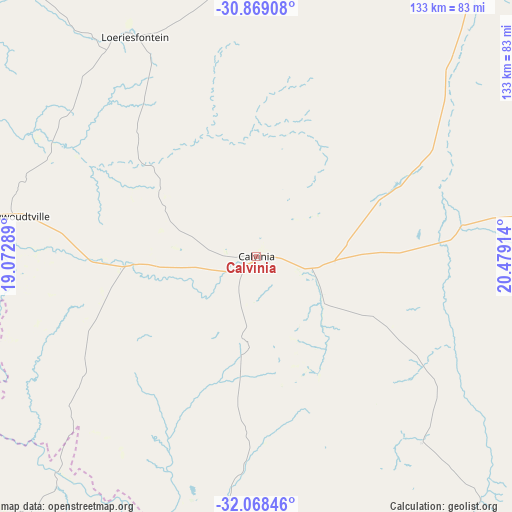 Calvinia on map