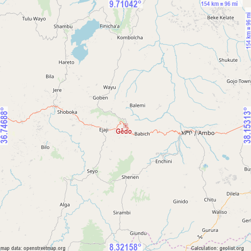 Gēdo on map