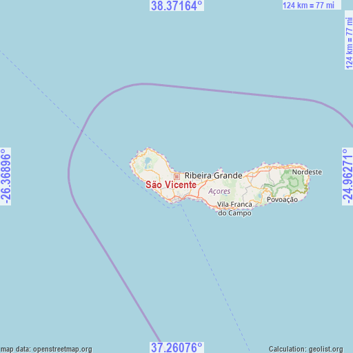 São Vicente on map