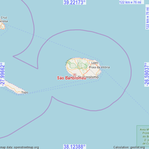 São Bartolomeu on map