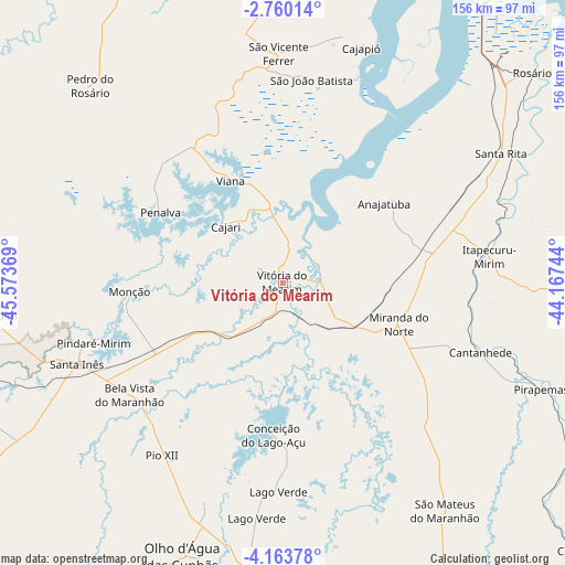 Vitória do Mearim on map