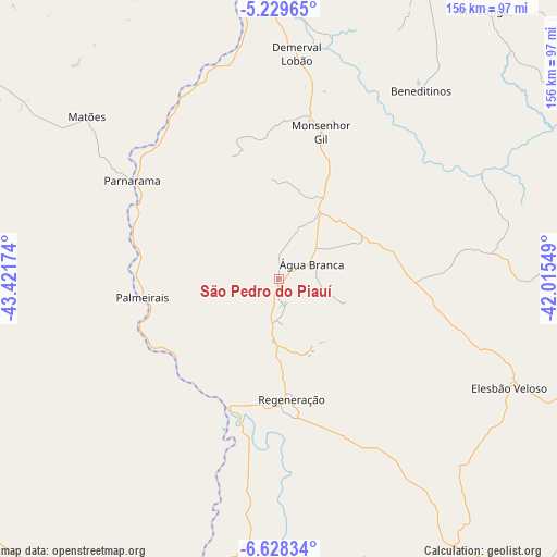 São Pedro do Piauí on map