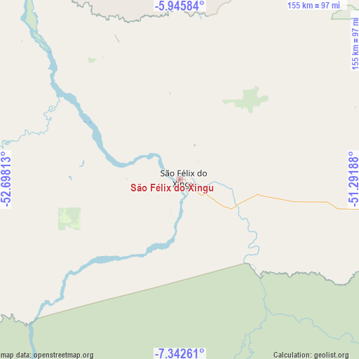 São Félix do Xingu on map