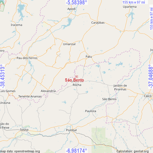 São Bento on map