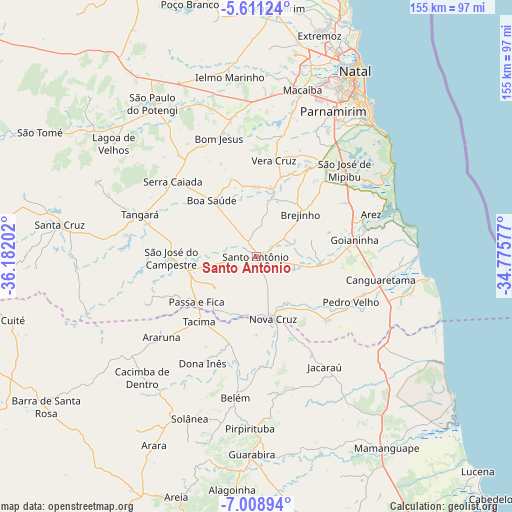 Santo Antônio on map