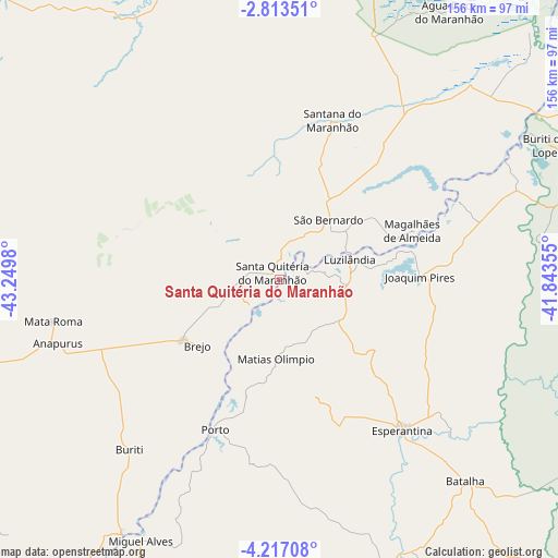 Santa Quitéria do Maranhão on map