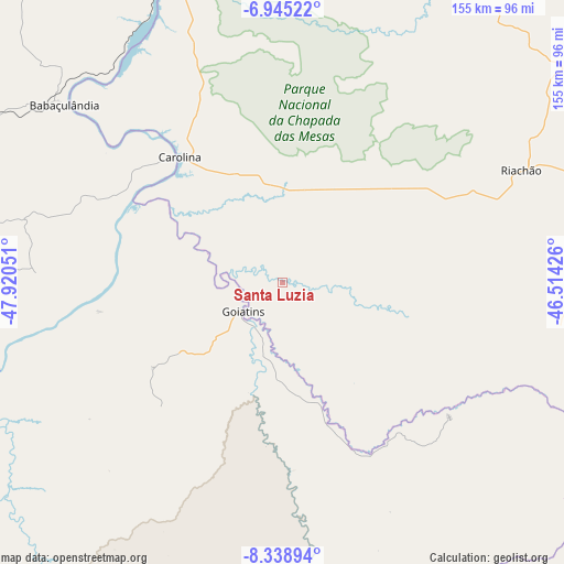 Santa Luzia on map