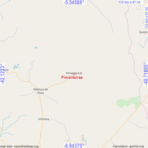 Pimenteiras on map
