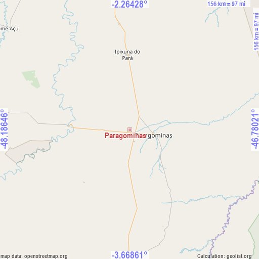 Paragominas on map