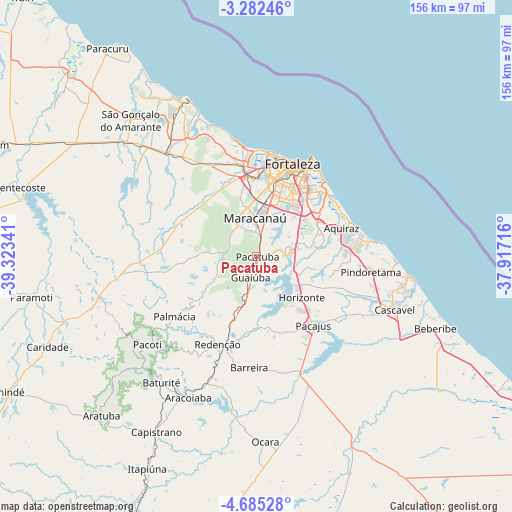 Pacatuba on map