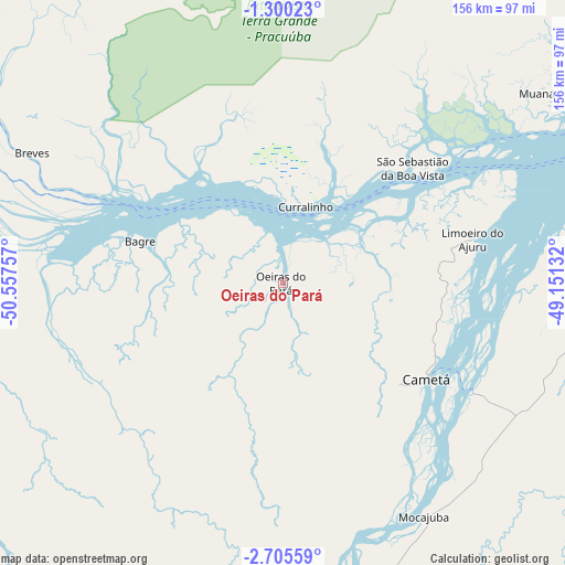 Oeiras do Pará on map
