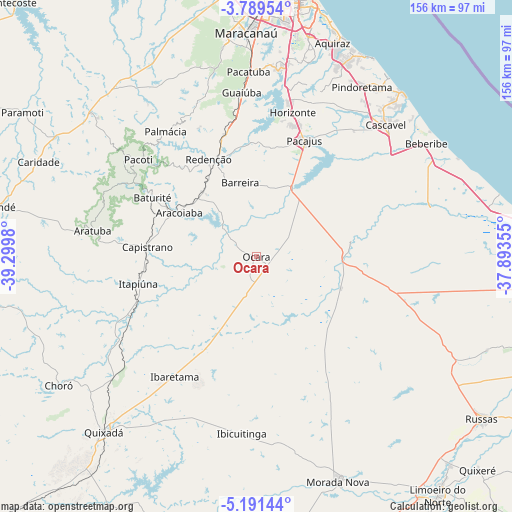 Ocara on map