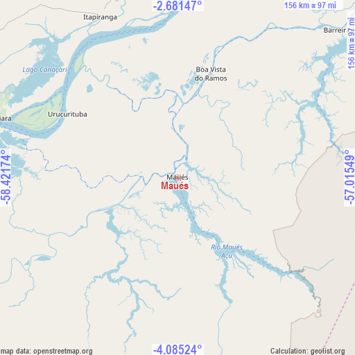 Maués on map
