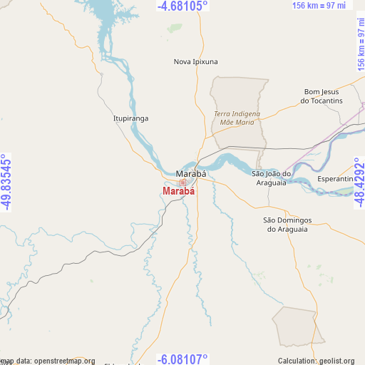 Marabá on map