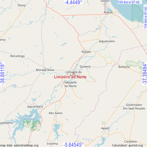 Limoeiro do Norte on map