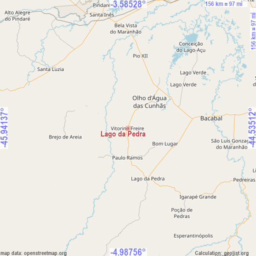 Lago da Pedra on map