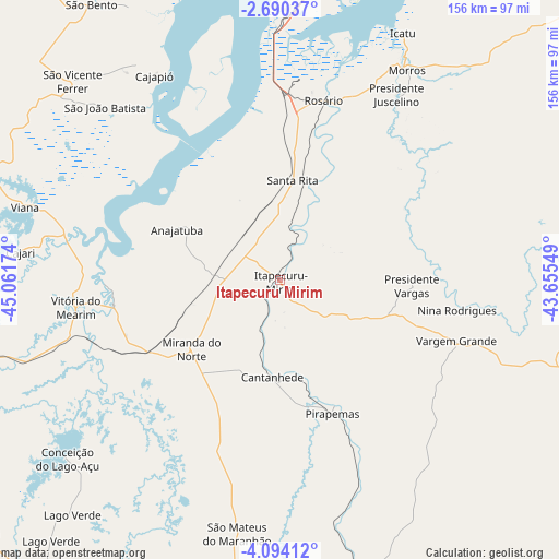 Itapecuru Mirim on map