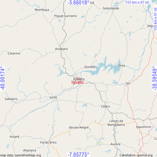 Iguatu on map