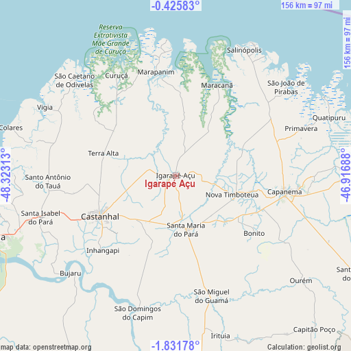 Igarapé Açu on map