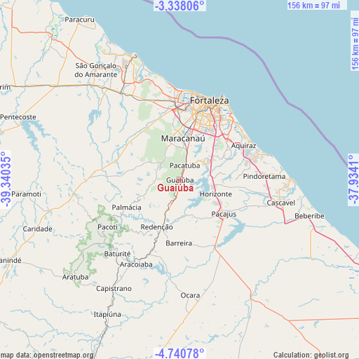 Guaiúba on map
