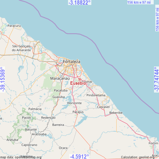 Eusébio on map