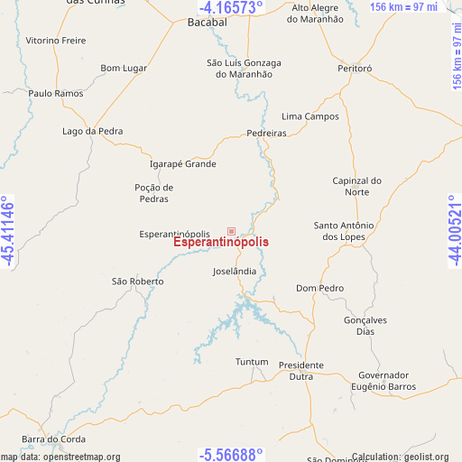 Esperantinópolis on map