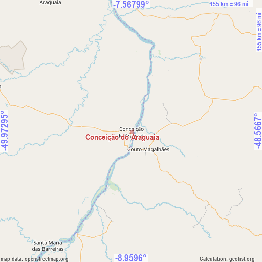 Conceição do Araguaia on map