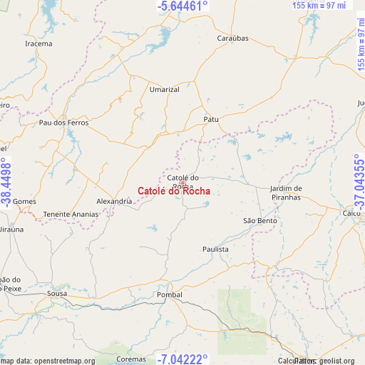 Catolé do Rocha on map