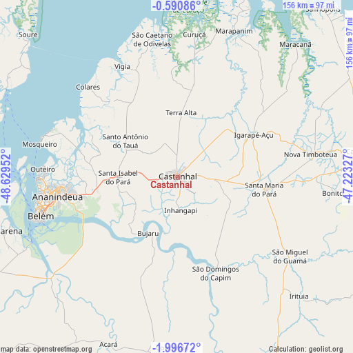 Castanhal on map