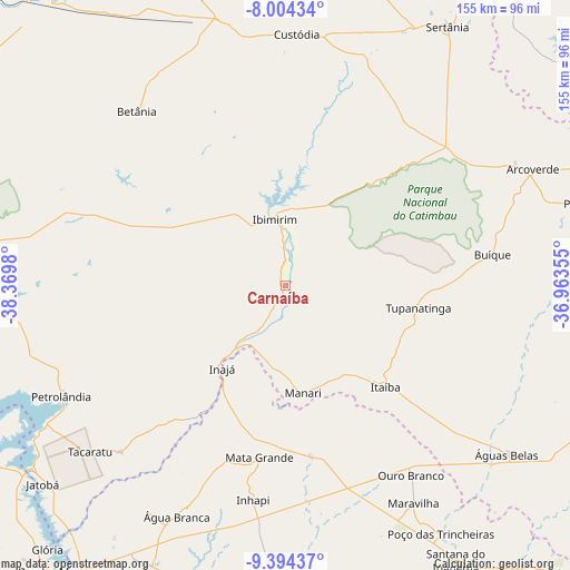 Carnaíba on map