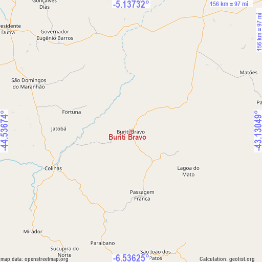 Buriti Bravo on map