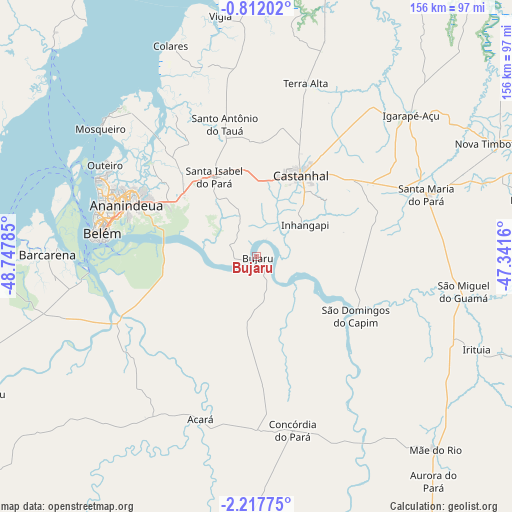 Bujaru on map