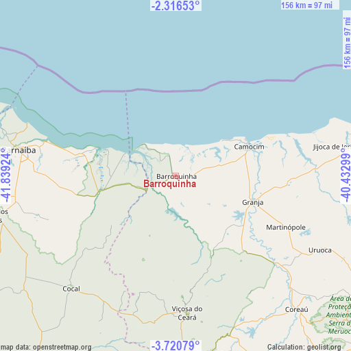 Barroquinha on map