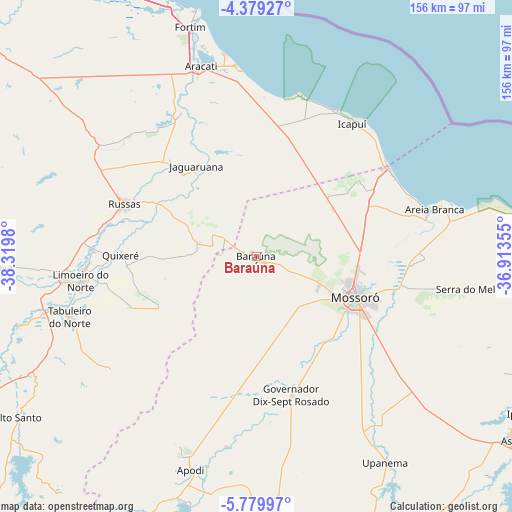 Baraúna on map