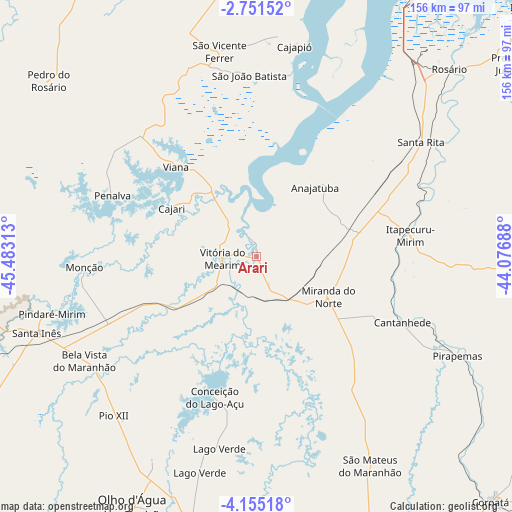 Arari on map