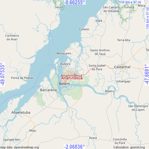 Ananindeua on map